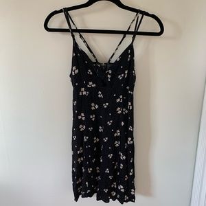 American Eagle Strappy Twist Front Floral Mini Dress